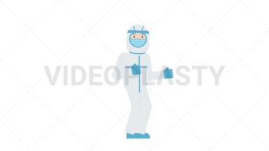 COVID-19 Personal Protective Equipment Dancing Stock Animation