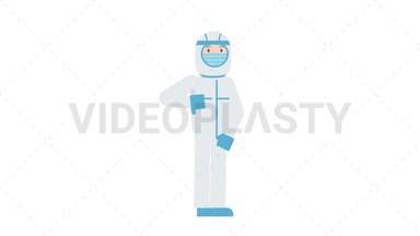 COVID-19 Personal Protective Equipment Disapprove Stock Animation