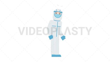 COVID-19 Personal Protective Equipment Dizzy Stock Animation