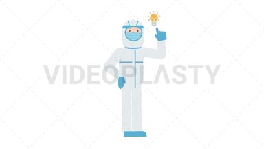 COVID-19 Personal Protective Equipment Idea Stock Animation