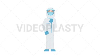 COVID-19 Personal Protective Equipment Laughing Stock Animation