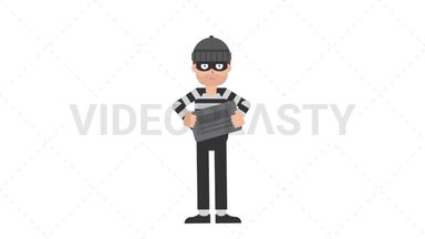 Criminal Mugshot Stock Animation