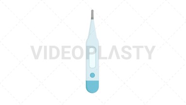 Digital Thermometer Stock Animation