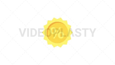 Discount Flat Icon Stock Animation