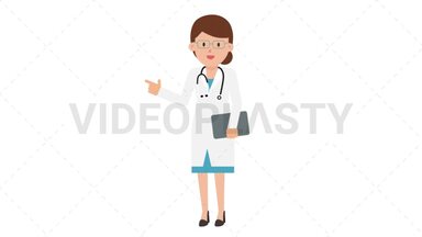 Doctor Pointing Stock Animation