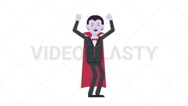 Dracula Cheer Stock Animation