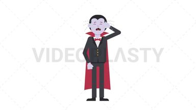 Dracula Crying Stock Animation