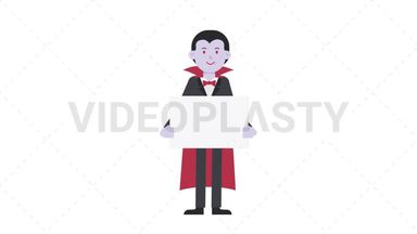 Dracula Holding Poster Stock Animation