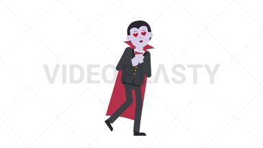 Dracula In Love Stock Animation