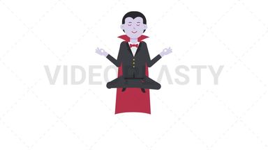 Dracula Meditate Stock Animation