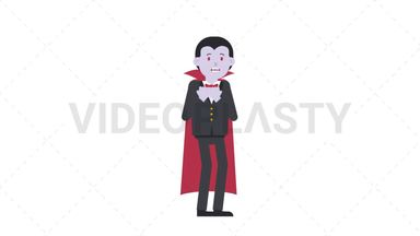Dracula Scared Stock Animation