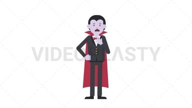 Dracula Shortness of Breath Stock Animation