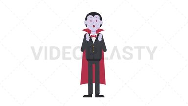 Dracula Surprised Stock Animation