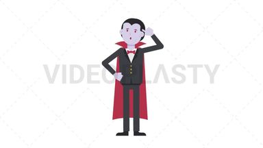 Dracula Thinking Stock Animation
