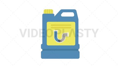 Drain Declogger Icon Stock Animation