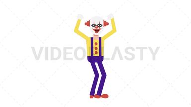 Evil Clown Cheer Stock Animation