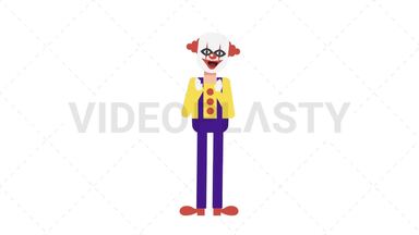 Evil Clown Clapping Stock Animation