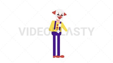 Evil Clown Coughing Stock Animation