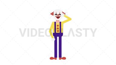 Evil Clown Crying Stock Animation