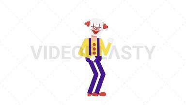 Evil Clown Dancing Stock Animation