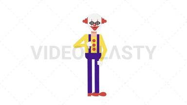 Evil Clown Disapprove Stock Animation