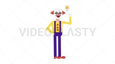 Evil Clown Idea Stock Animation