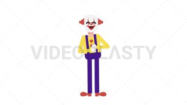 Evil Clown Laughing Stock Animation