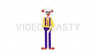 Evil Clown Sad Stock Animation