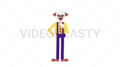 Evil Clown Shortness of Breath Stock Animation