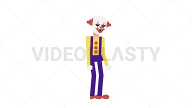 Evil Clown Sleepy Stock Animation