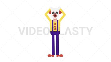 Evil Clown Stressed Stock Animation