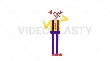 Evil Clown Talking on the Phone Angry Stock Animation