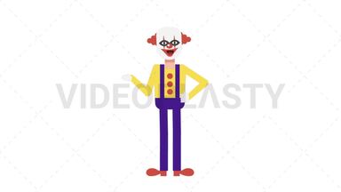 Evil Clown Talking Stock Animation