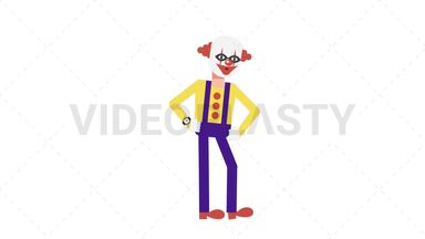 Evil Clown Waiting Stock Animation