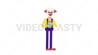 Evil Clown Washing Hands Stock Animation