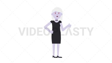 Female Vampire Approve Stock Animation