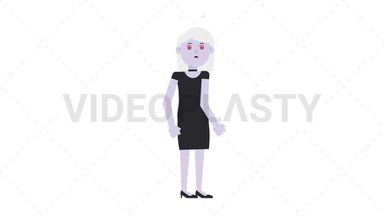 Female Vampire Dizzy Stock Animation