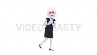 Female Vampire In Love Stock Animation