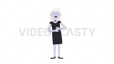 Female Vampire Laughing Stock Animation