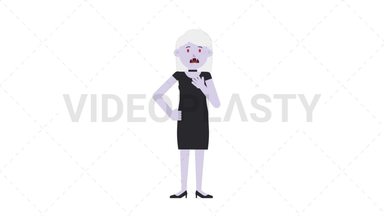 Female Vampire Shortness of Breath Stock Animation