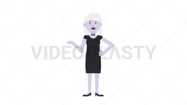 Female Vampire Talking Stock Animation
