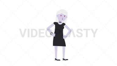 Female Vampire Waiting Stock Animation