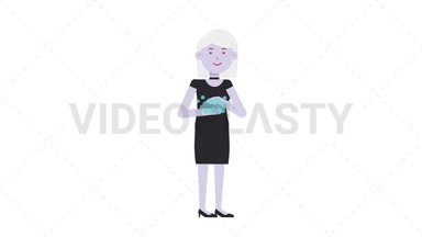 Female Vampire Washing Hands Stock Animation