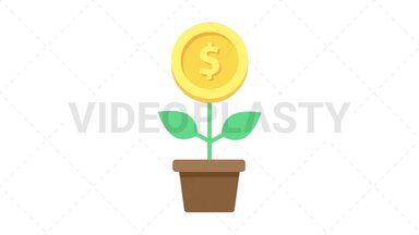 Financial Growth Icon - Dollar Stock Animation