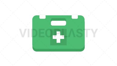 First Aid Kit Icon Stock Animation