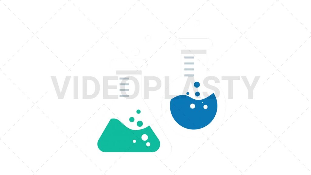 Flasks Flat Icon [Royalty-Free Stock Animation] | VideoPlasty