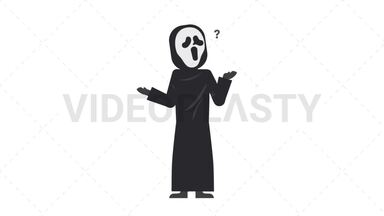 Ghostface Confused Stock Animation