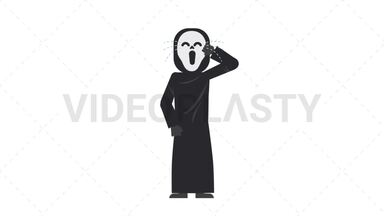 Ghostface Crying Stock Animation