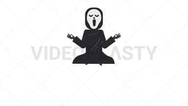 Ghostface Meditate Stock Animation