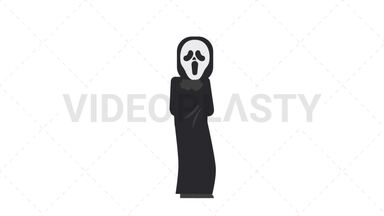 Ghostface Scared Stock Animation